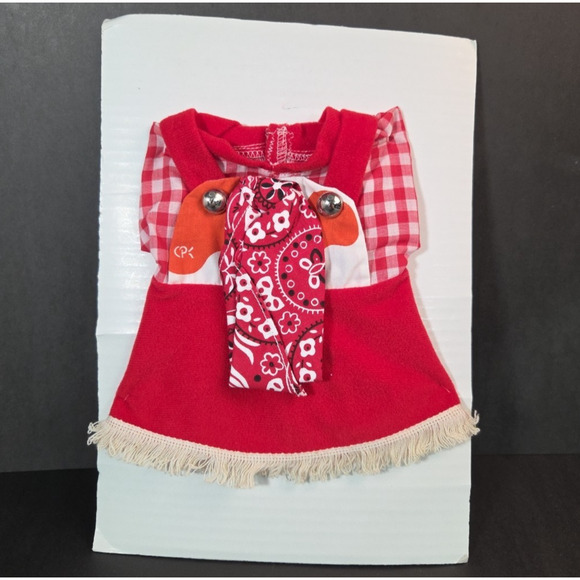 Cabbage Patch Kids Cowgirl Outfit Deluxe Fashions 28555 Red Gingham CPK Hasbro - Picture 1 of 7